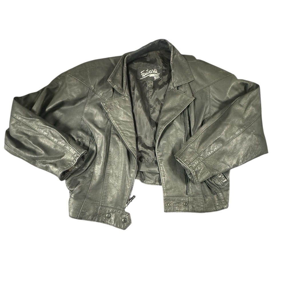 Nella Fantasia Black Leather Jacket Timeless Elegance